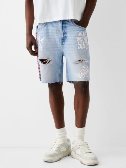 RIPPED DENIM SHORT