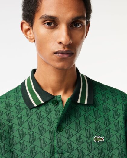 LACOSTE MONOGRAM LOGO POLO SHIRT