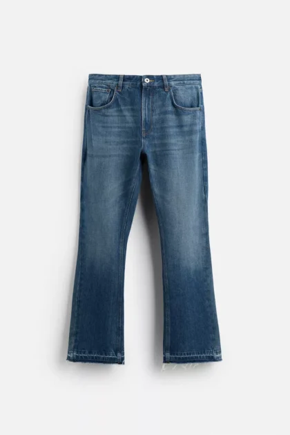 ZARA SLIM FLARE JEANS IN BLUE