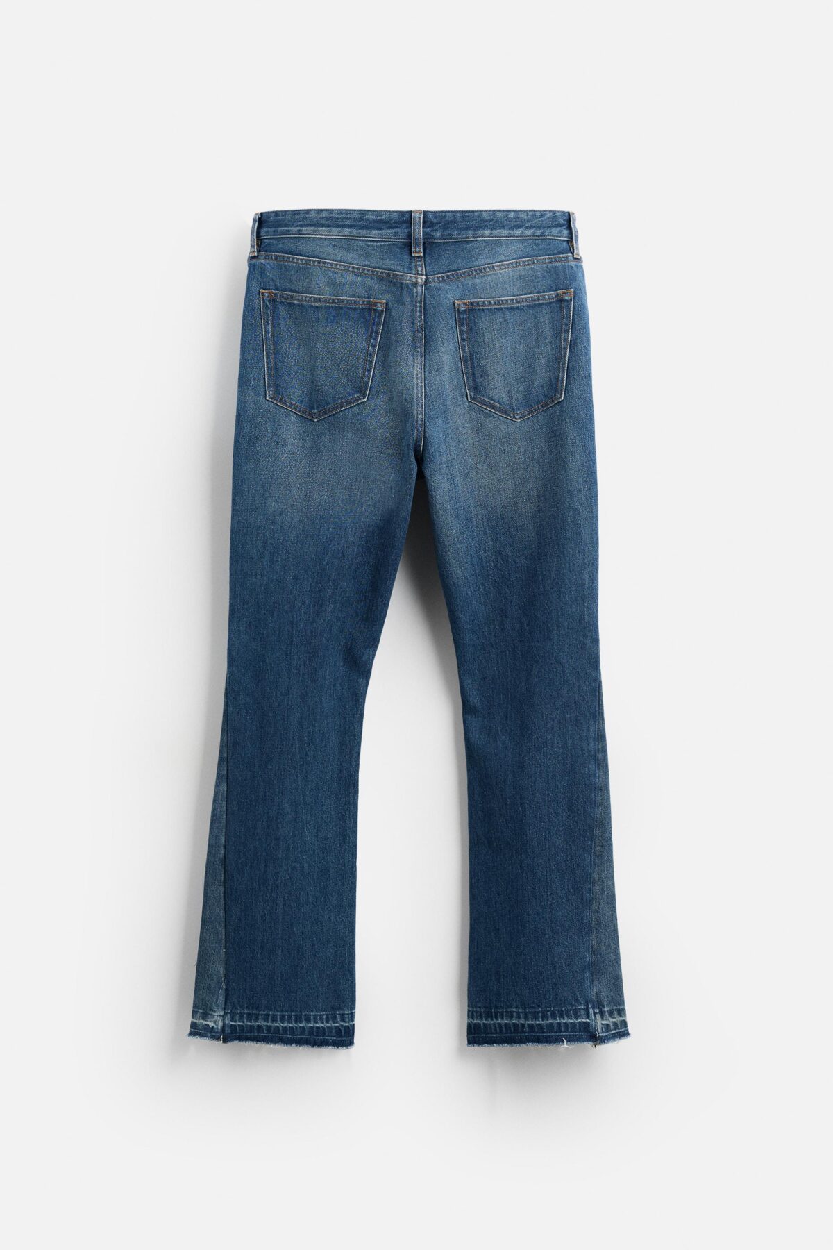 ZARA SLIM FLARE JEANS IN BLUE - Image 3