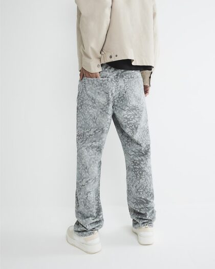 RIVER ISLAND LEOPARD PRINT JEANS