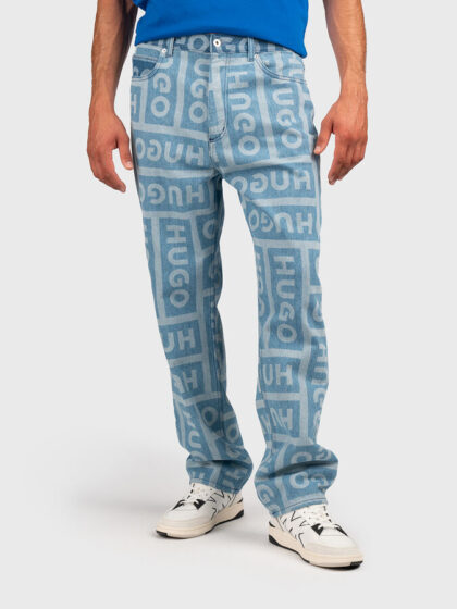 HUGO MONOGRAM PRINT NATE JEANS