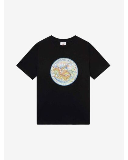 CASABLANCA FOUR ELEMENTS BLACK T-SHIRT