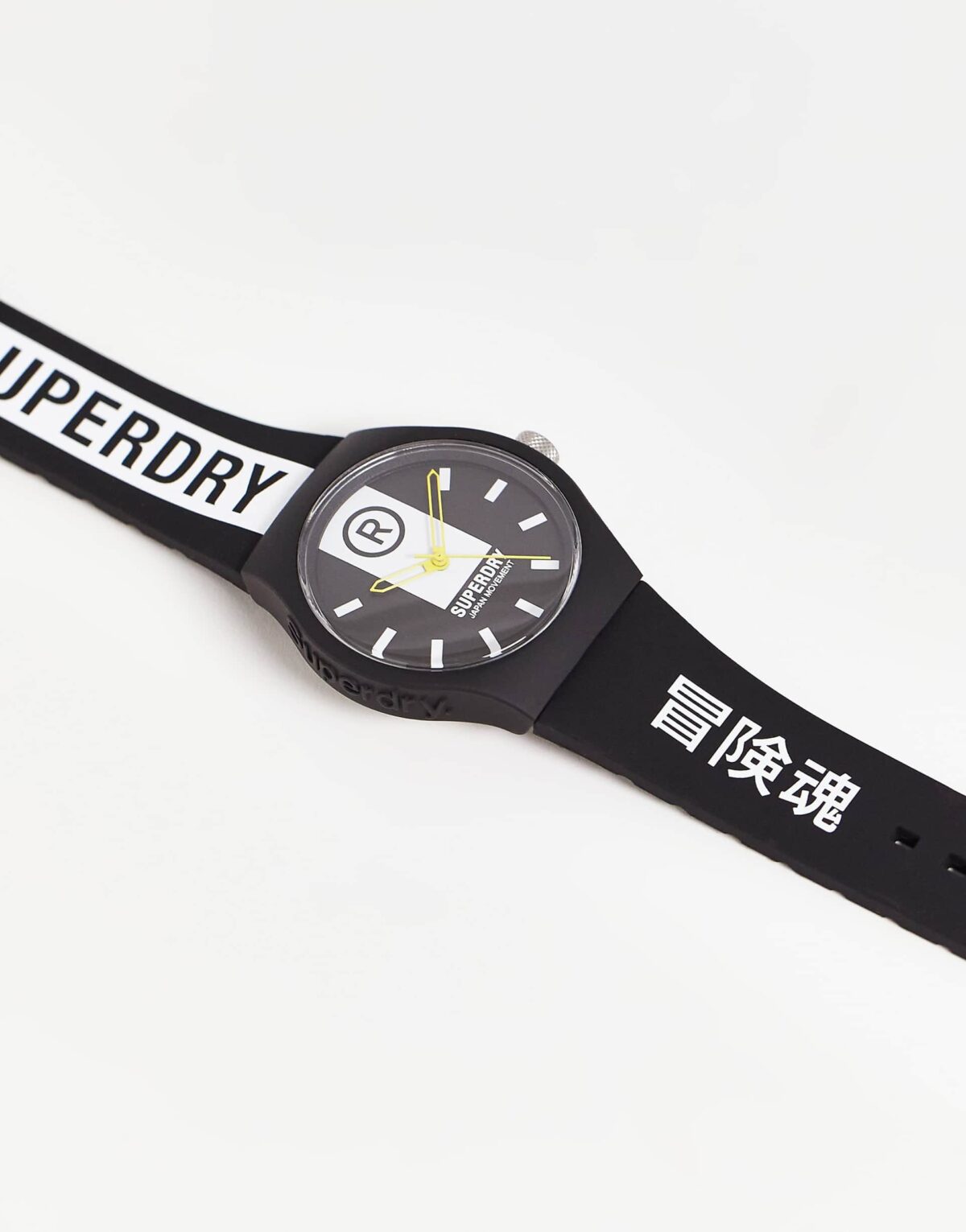 SUPER-DRY BLACK SILICONE STRAP WATCH - Image 3