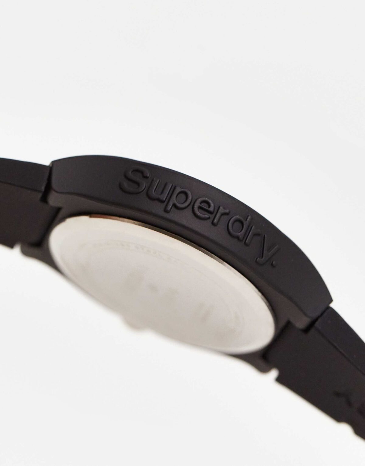 SUPER-DRY BLACK SILICONE STRAP WATCH - Image 4