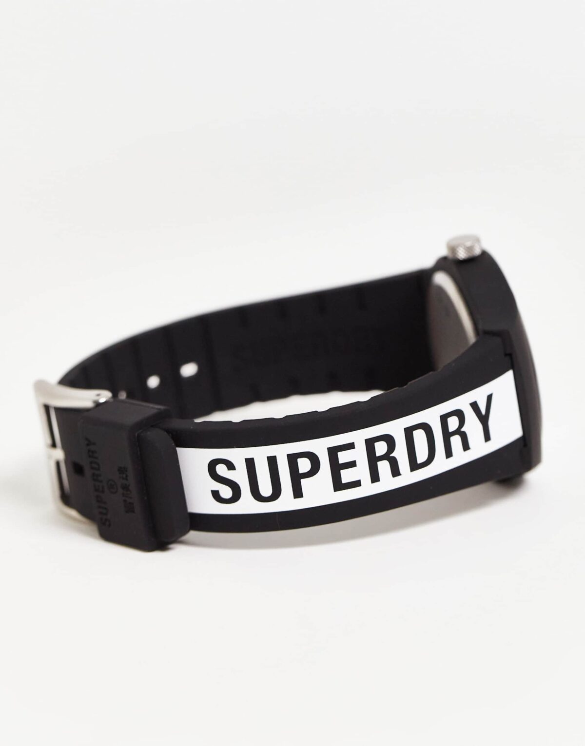 SUPER-DRY BLACK SILICONE STRAP WATCH - Image 2