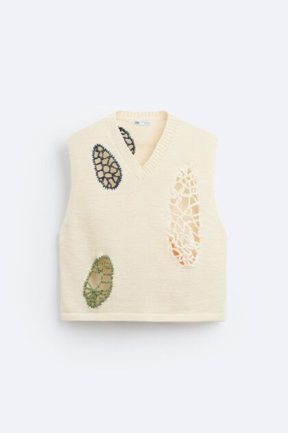 JACQUARD KNITTED VEST
