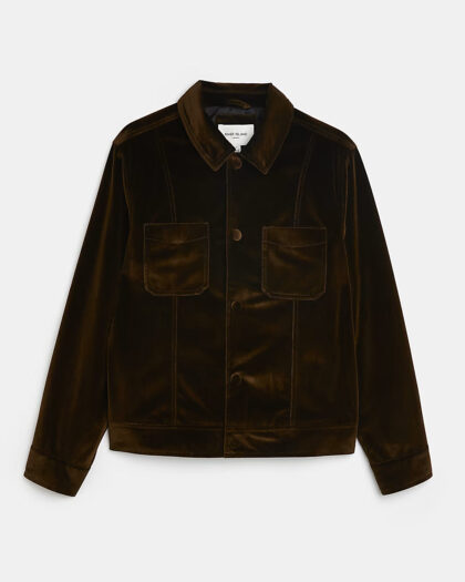 RIVER ISLAND BROWN VELOUR JACKET