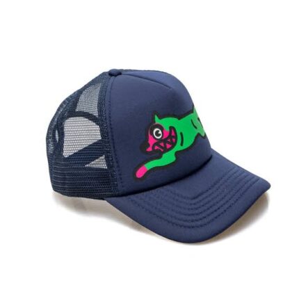 ICE CREAM RUNNING DOG TRUCKER HAT BLUE