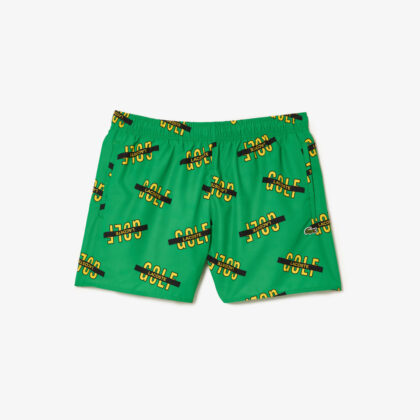 LACOSTE GOLF PRINT SWIM SHORT