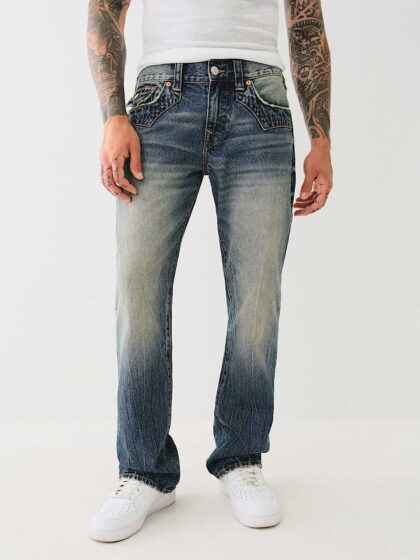 TRUE RELIGION BILLY WESTERN FLAP JEANS