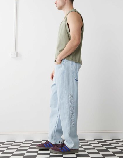 APE BY A BATHING APE LOGO JEANS