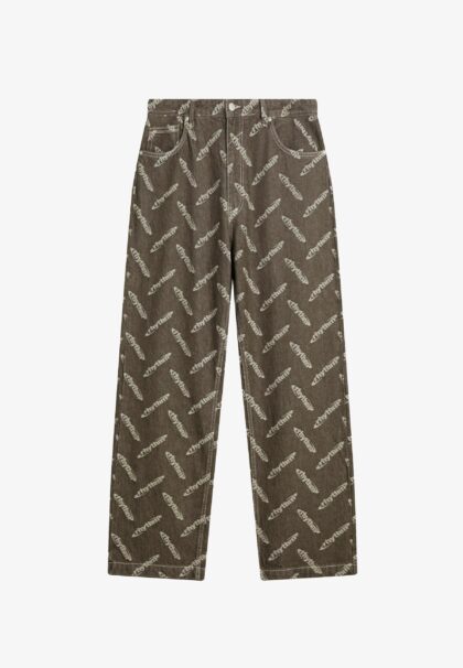 BERHSKA LOOSE FIT JEANS IN BROWN