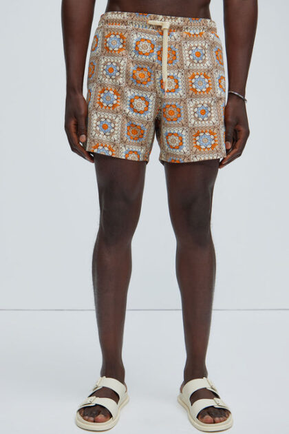 GEOMETRIC PRINT PREMIUM SHORT