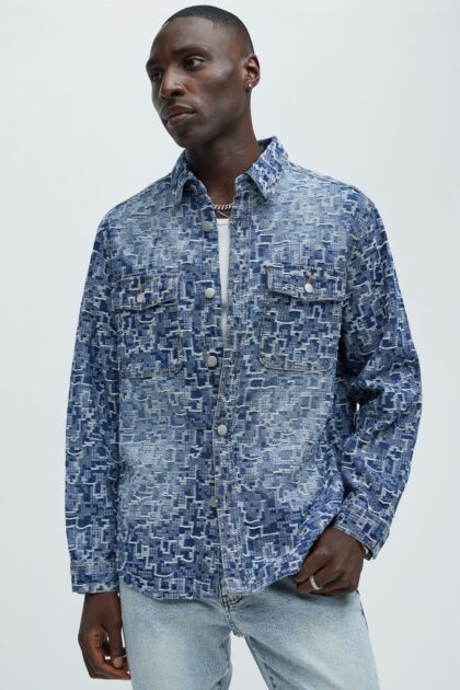 JACQUARD LONG SLEEVE SHIRT