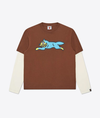 RUNNING DOG LAYERED LONG SLEEVE TSHIRT