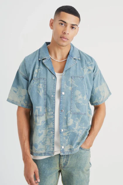 BOXY LASER PRINT SHIRT