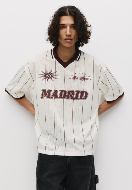 RELAXED FIT STRIPE POLO JERSEY