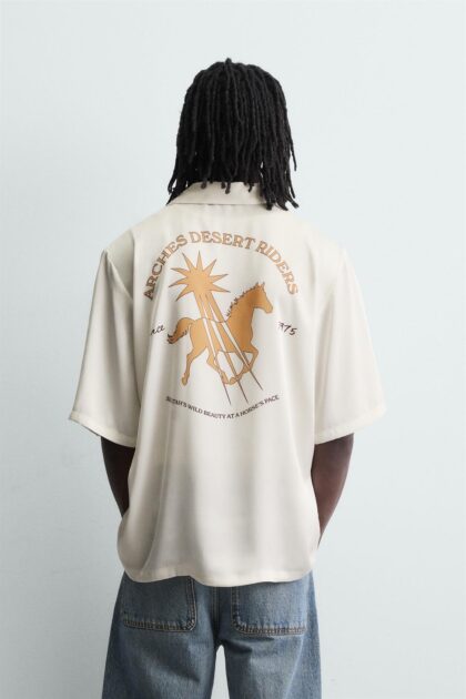 SATIN RELAXED FIT SHIRT BY ZARA